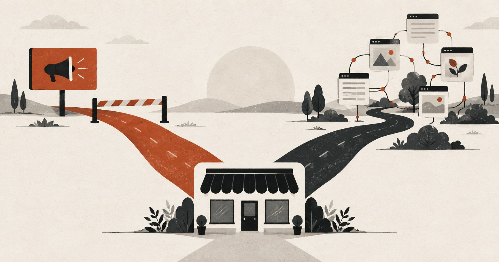 Dos caminos de captación: publicidad inmediata y posicionamiento orgánico acumulativo